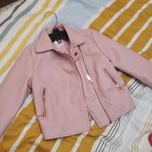Primark Pink Leather Jacket- 3/4 years old